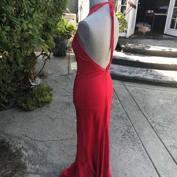 Nicole Batki Red Formal Dress Size Medium - Picture 8 of 9